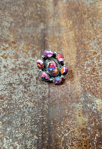 Pink Dhalia Adjustable Rings #5627