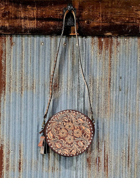 Tooled Leather Canteen Bag #5629