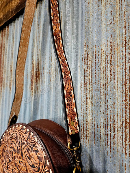 Tooled Leather Canteen Bag #5629