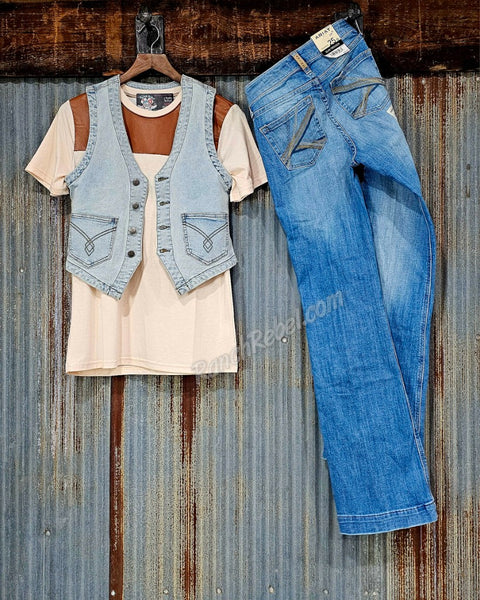 Light Wash Denim Vest #5625