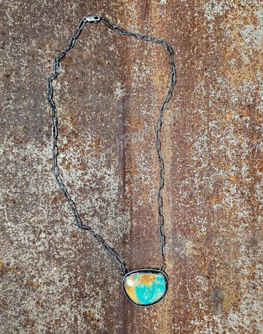 Rustic Turquoise Necklace #5690