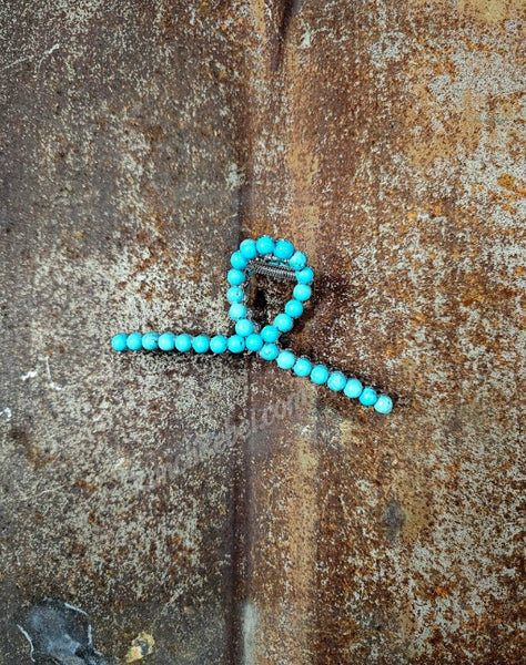 Turquoise Natural Stone Hair Clip #5727