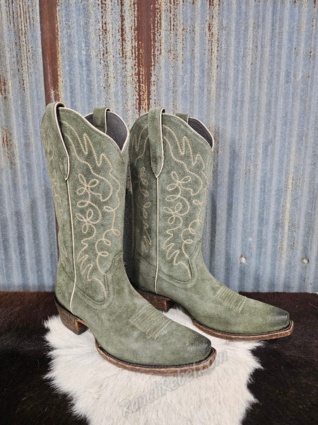 Ariat Jukebox Soft Olive Suede Boot #5694