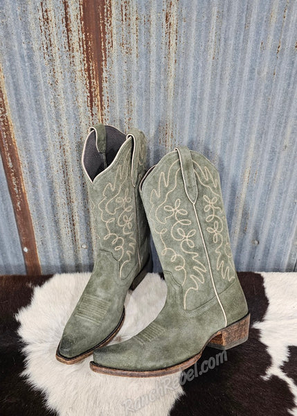 Ariat Jukebox Soft Olive Suede Boot #5694