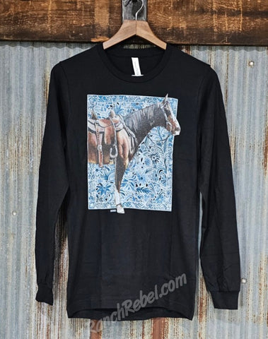 Denim Horse Long Sleeve Tee #5701