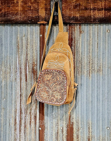 Boot Stitch Backpack in Tan #5718