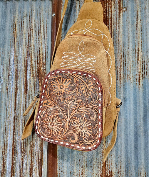 Boot Stitch Backpack in Tan #5718