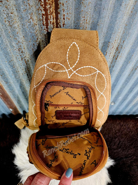 Boot Stitch Backpack in Tan #5718