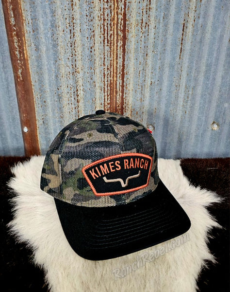 Kimes Ranch Maverick Cap in Black Camo #5749