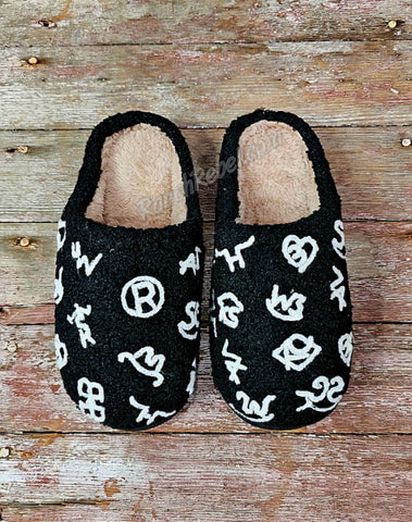 Cattle Brand Slippers #5775