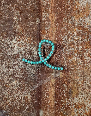 Turquoise Natural Stone Small Hair Clip #5813