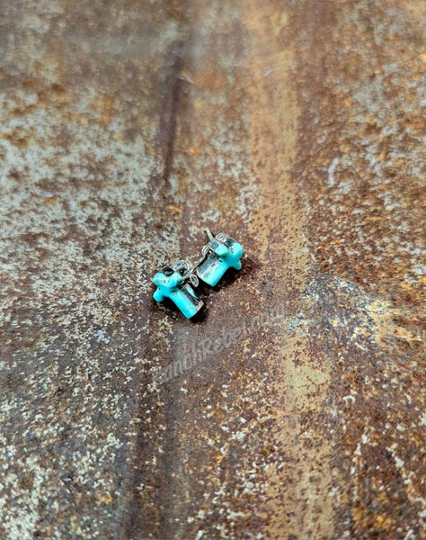 Turquoise Cross Post Earrings #5852