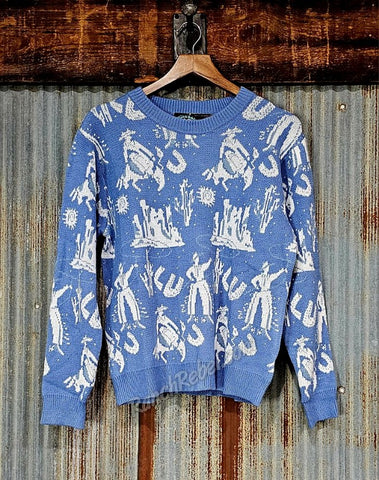 Cowboy Blues Sweater #5805