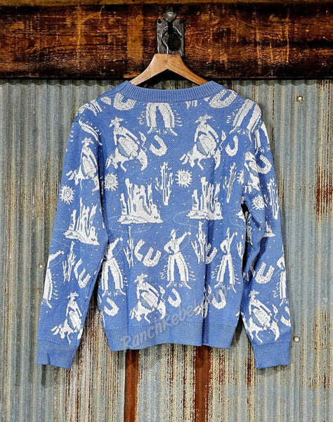 Cowboy Blues Sweater #5805