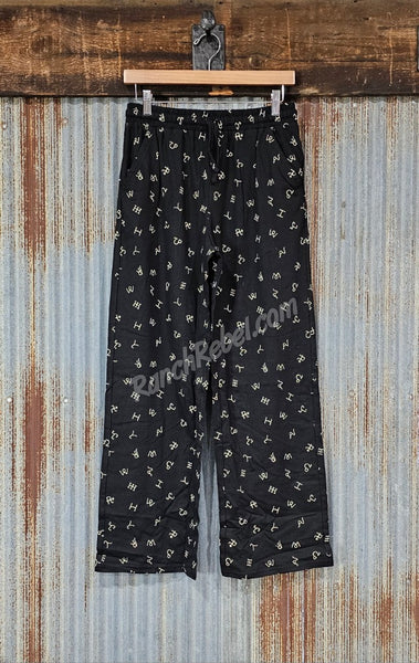 Ariat Dreams Black Brands Pajama Set #5847