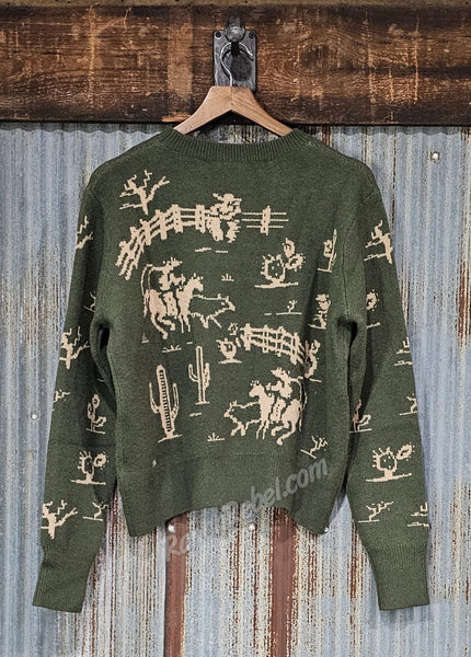 Rodeo Quincy Emerald Rancho Freeman Sweater #5865