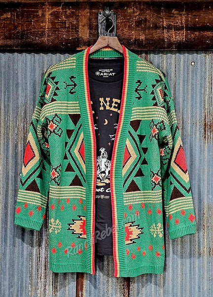 Jade Aztec Sweater Cardi #5803