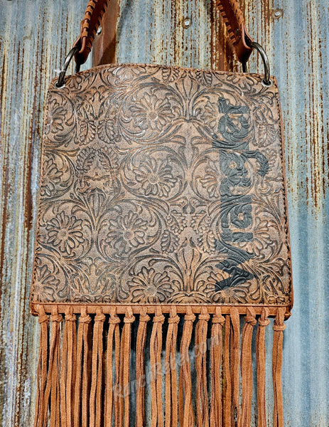 Wrangler Tooled Fringe Bag #5894