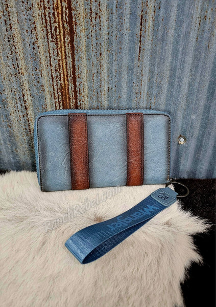 Wrangler Blue Wallet Wristlet #5895