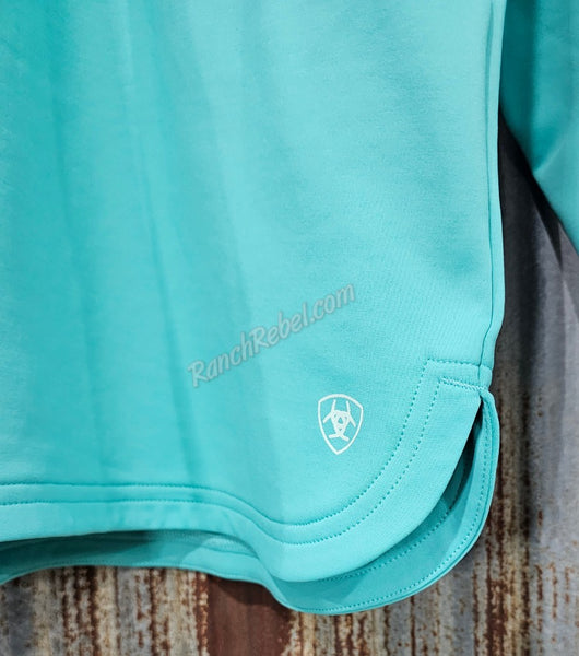 Ariat Breeze 1/2 Zip Sweatshirt in Turquoise #5898