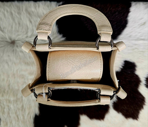 Mini Cowhide Bag in Cream & Red Roan #5908