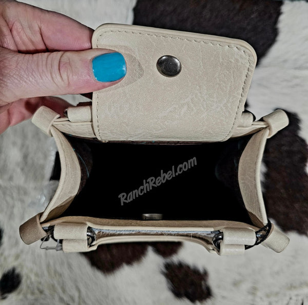 Mini Cowhide Bag in Cream & Red Roan #5908