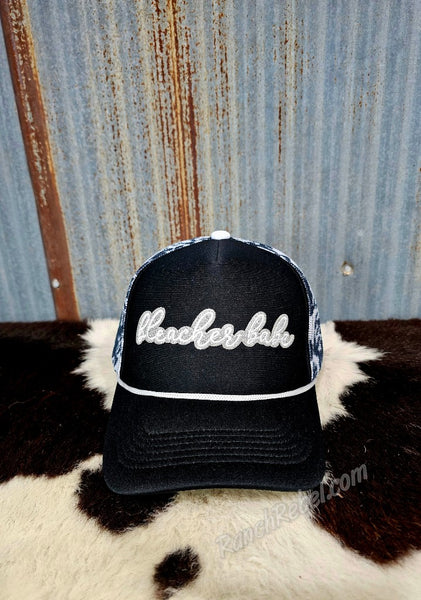 Bleacher Babe Black Cow Print Cap #5923