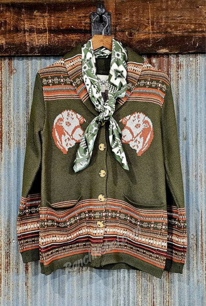 Olive Hereford Cardi #5838