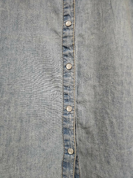 Denim Frills Pearl Snap #5972