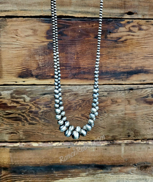 Graduated Sterling Pearl Necklace #5970