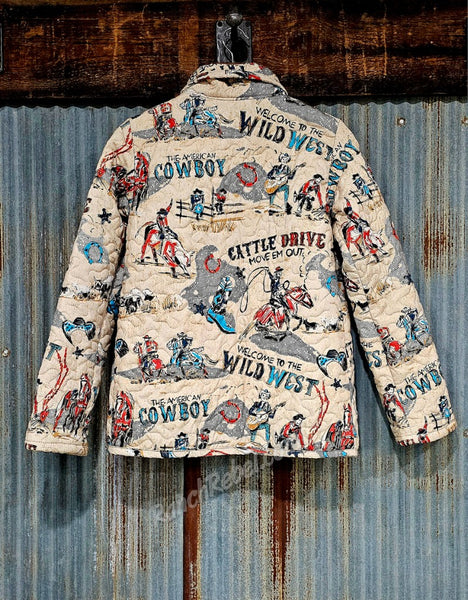 Cattle Drive Linen Quilted Snap Jacket #6081