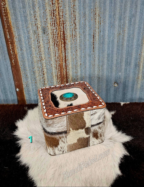 Cowhide Jewelry Box #6085