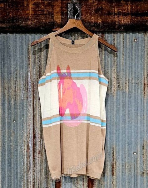 Horseplay Sweater Tank #6110