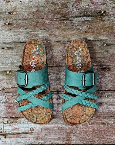 Nora 3 Sandal in Turquoise #6101