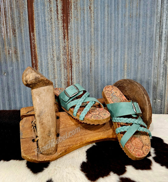 Nora 3 Sandal in Turquoise #6101