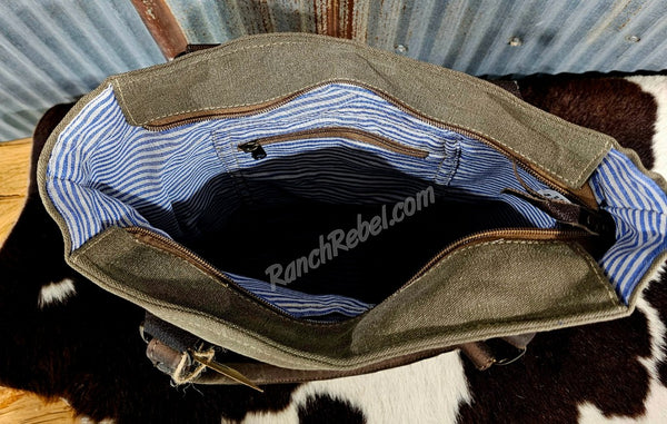 Longhorn Canvas Tote #6093