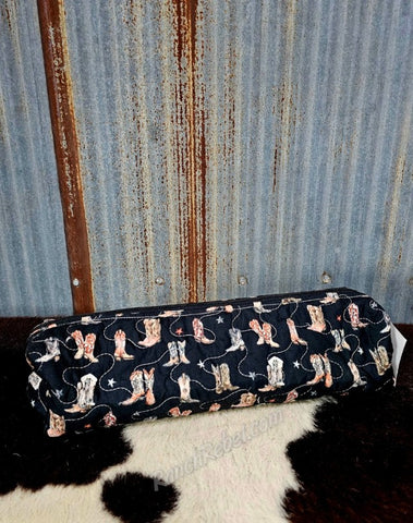 Quilted Hot Tools Bag in Black Boots #6098