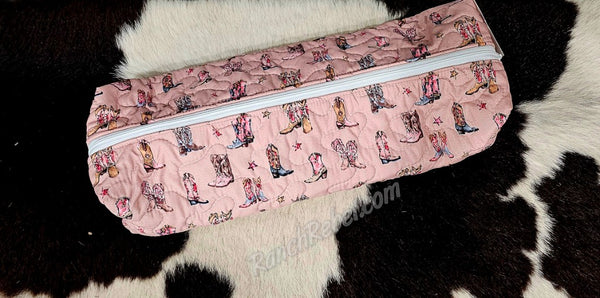 Quilted Hot Tools Bag in Pink Boots #6099
