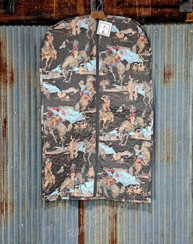 Quilted Charcoal Cowboy Garment Bag #6108
