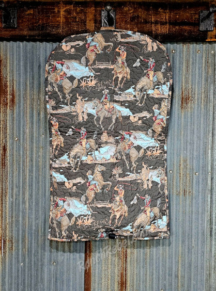 Quilted Charcoal Cowboy Garment Bag #6108