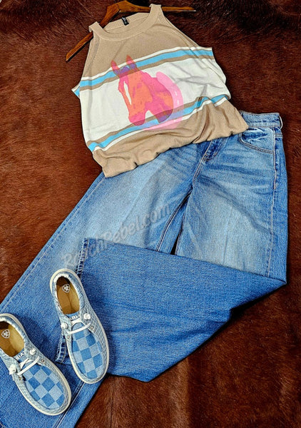 Horseplay Sweater Tank #6110