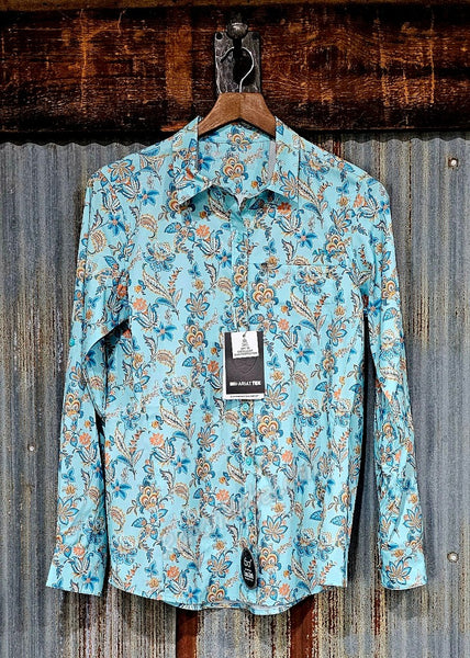 Ariat Venttek Blue Paisley Floral Shirt #6138