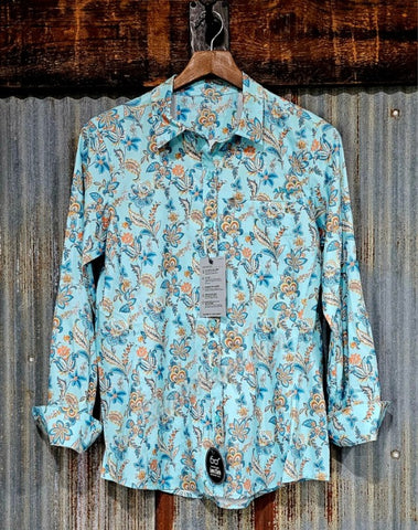 Ariat Venttek Blue Paisley Floral Shirt #6138