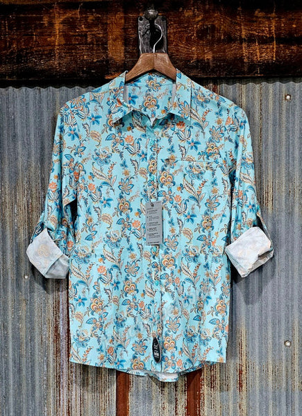 Ariat Venttek Blue Paisley Floral Shirt #6138