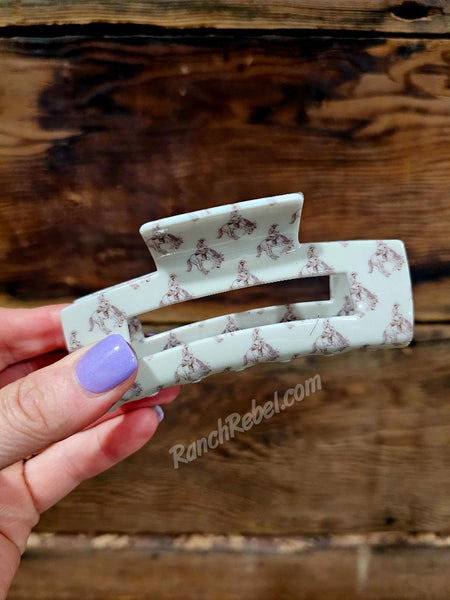 Bucking Horse Hair Clip #6162