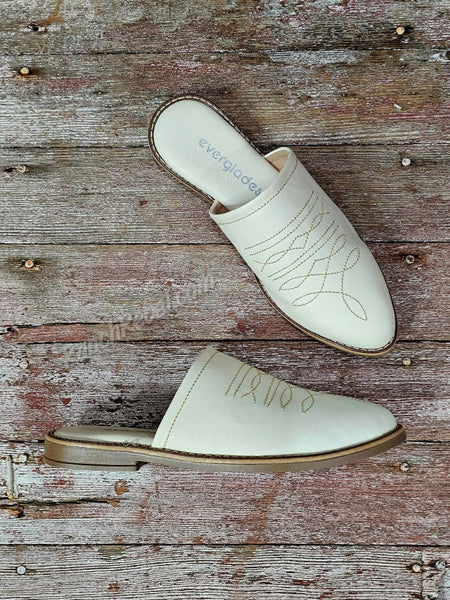 Avery Bootstitch Mule in Cream #6184