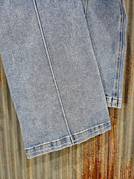 Risen Mid Rise Wide Leg Pintuck Crops #6185