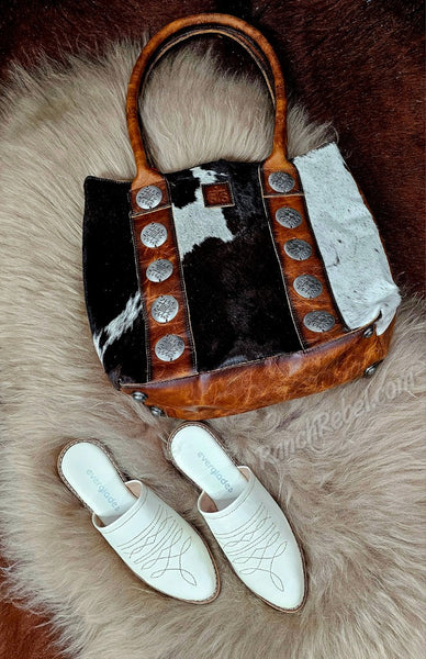 Avery Bootstitch Mule in Cream #6184