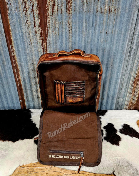 STS Vaquero Concho Cowhide Lennon Backpack #6187-1