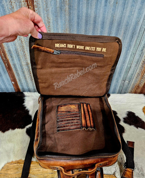 STS Vaquero Concho Cowhide Lennon Backpack #6187-1